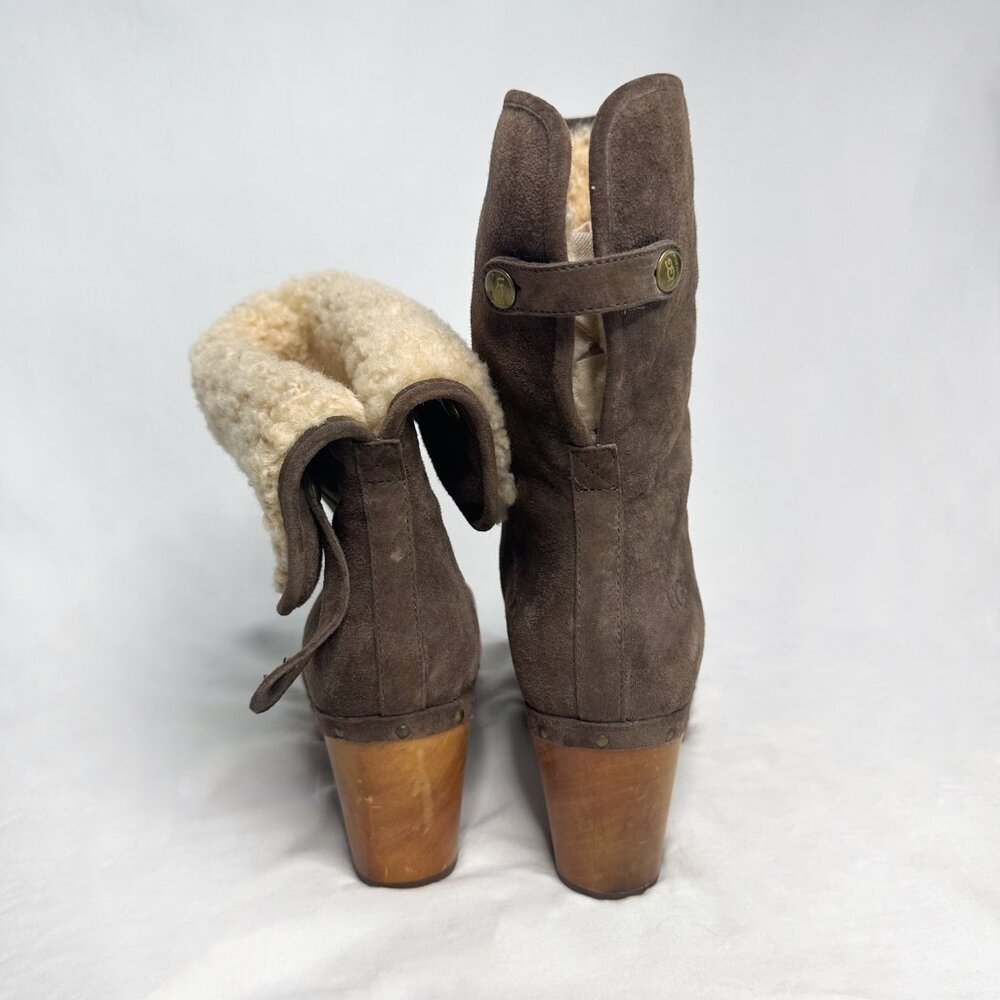 UGG AUS Lynnea Studded Wooden Clog Boots - Picture 2 of 7